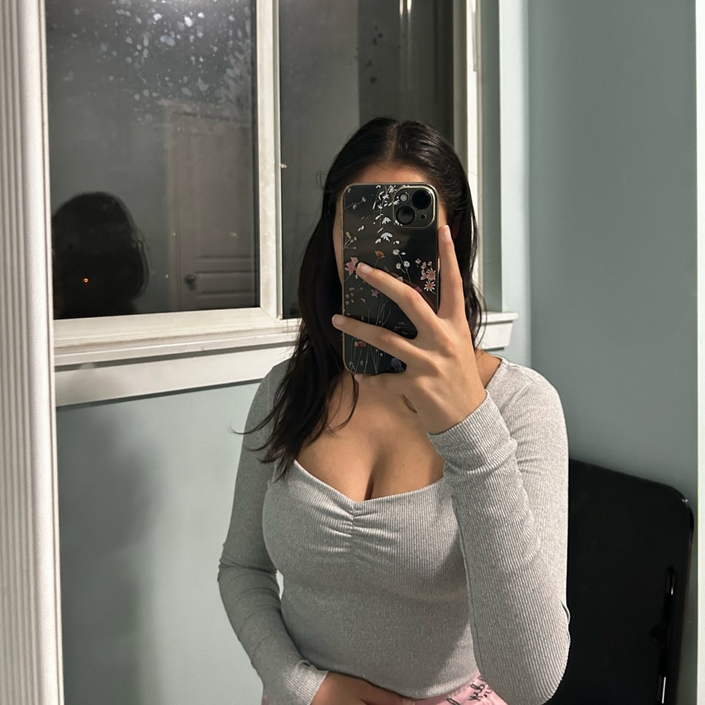 grey bodysuit